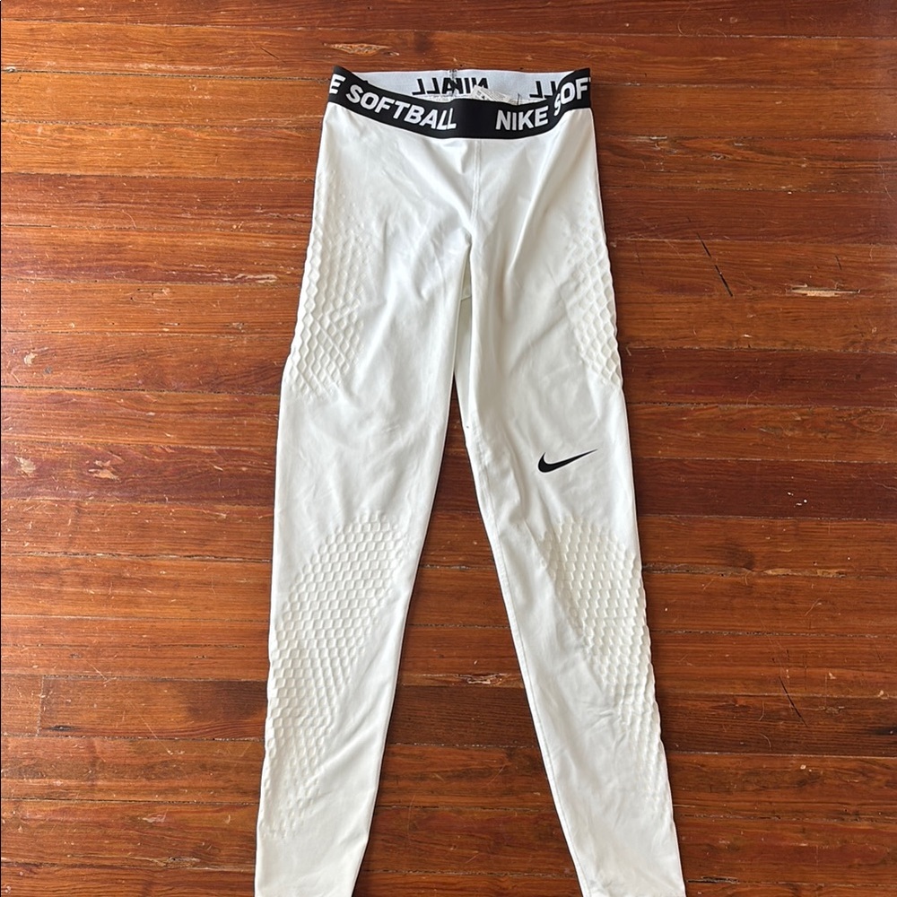 Nike White Leggings with Compression Fit